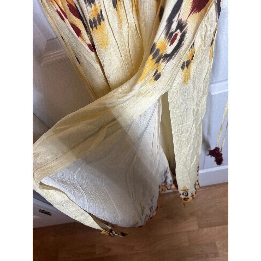 NWT Agua Bendita Lyra leva ivory one size dress rayon cream orange - Picture 9 of 13